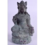 A CHINESE BRONZE FIGURE OF GUANYIN.13.5 cm high.