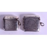 TWO SILVER CASES. (2)