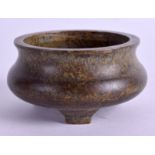 A CHINESE BRONZE CENSER. 7 cm wide, internal diameter 5.5 cm.