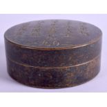 A CHINESE BRONZE CALLIGRAPHY BOX AND COVER. 7.5 cm wide.