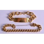 TWO ROLLED GOLD BRACELETS. (2)