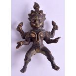 AN INDIAN BRONZE POLCYRHOMED BUDDHA. 11 cm x 7 cm.