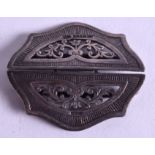 AN ANTIQUE SILVER NURSES BUCKLE. 6 cm wide.