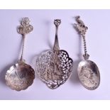 THREE ANTIQUE DUTCH SILVER SPOONS. 5.6 oz. (3)