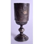 A RUSSIAN SILVER GOBLET. 3.2 oz. 14.5 cm high.