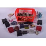 TWO BOXES OF ASSORTED COLLECTABLES including jewellery boxes, bracelets etc. (qty)