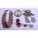 ASSORTED MIDDLE EASTERN SILVER JEWELLERY including pendants etc. 12.7 oz. (6)