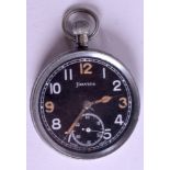 A HELVETIA MILITARY POCKET WATCH. 5 cm diameter.