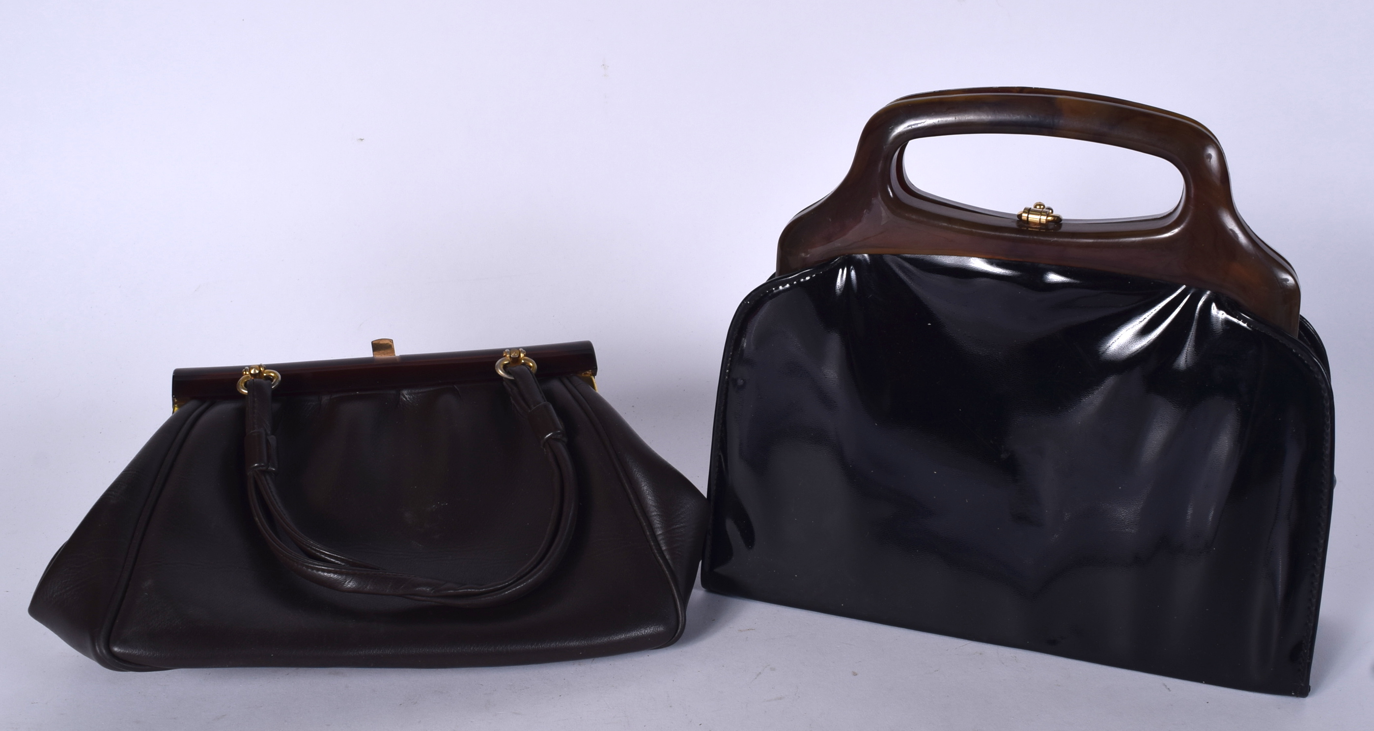 TWO VINTAGE LADIES HAND BAGS, varying design. (2)