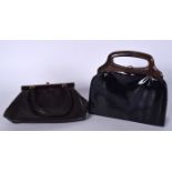 TWO VINTAGE LADIES HAND BAGS, varying design. (2)