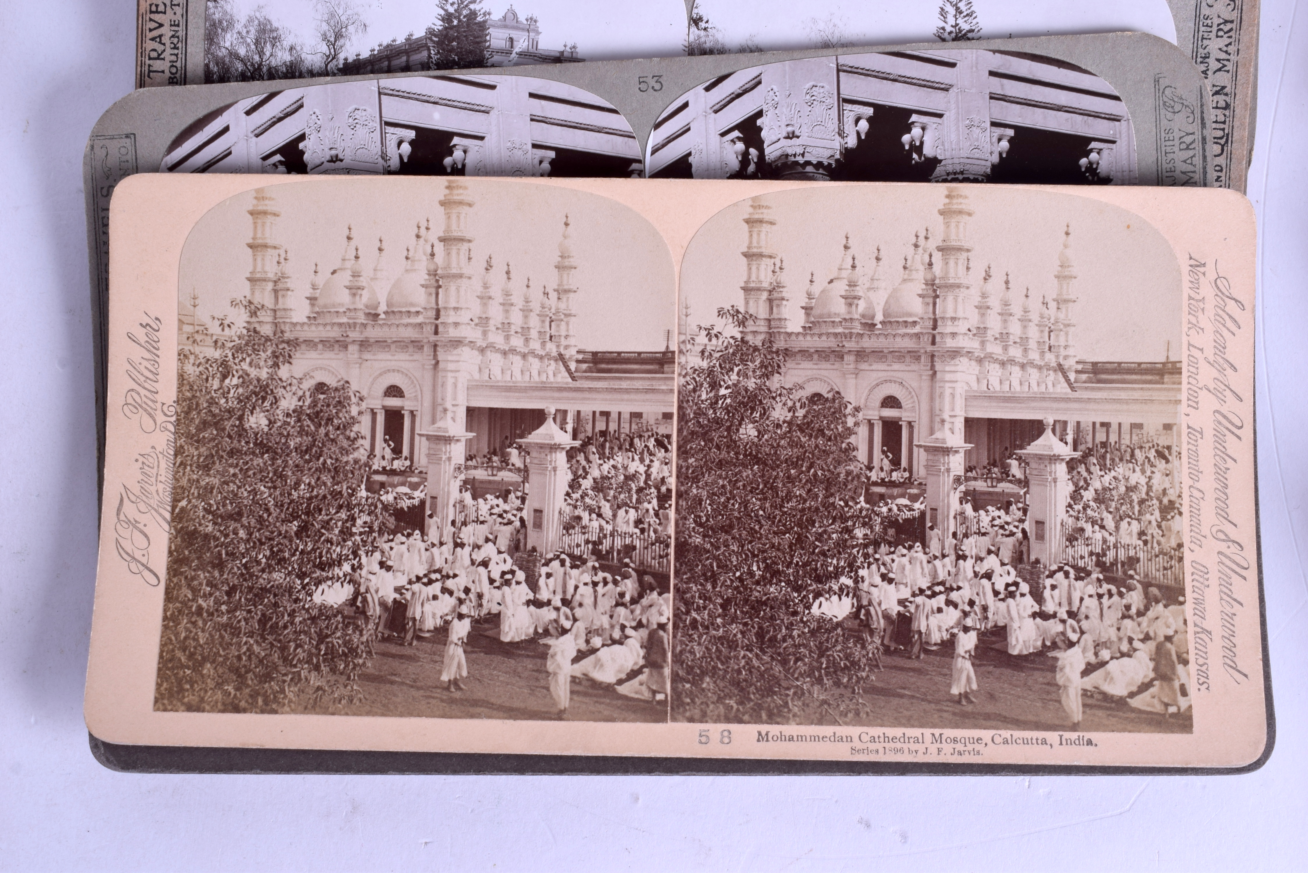 A COLLECTION OF ANTIQUE PHOTOGRAPHS AND SLIDES depicting scenes around India. (qty) - Image 3 of 4