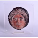 AN EARLY EUROPEAN ETRUSCAN ANTIQUITY TERRACOTTA FRAGMENT. 10.5 cm wide.