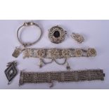ASSORTED MIDDLE EASTERN SILVER JEWELLERY. (qty)