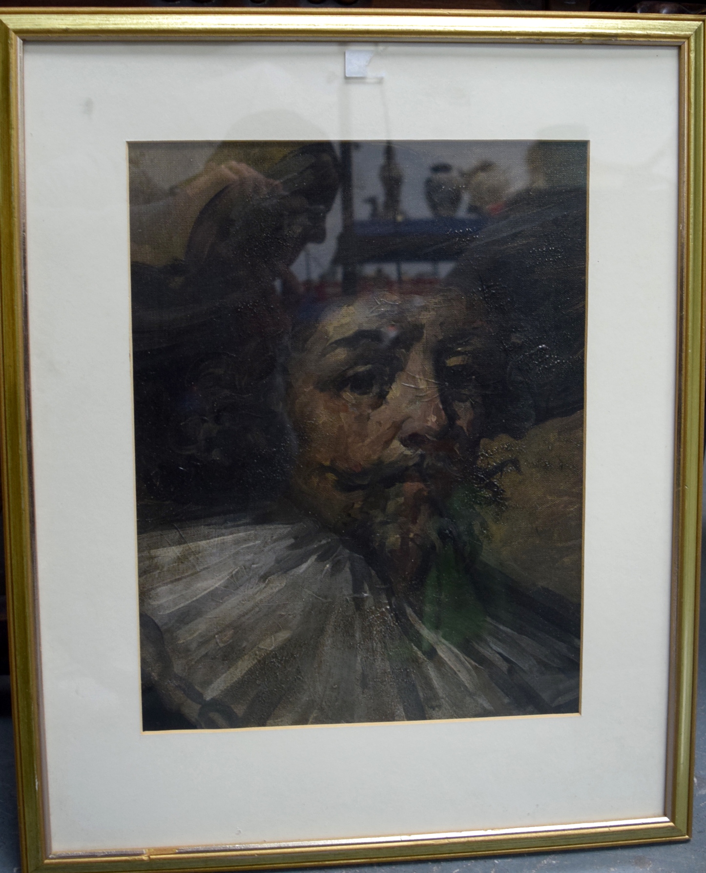 EUROPEAN SCHOOL (Early 20th century) FRAMED OIL ON CANVAS STRETCHED ON BOARD, portrait of Rembrandt - Image 2 of 3