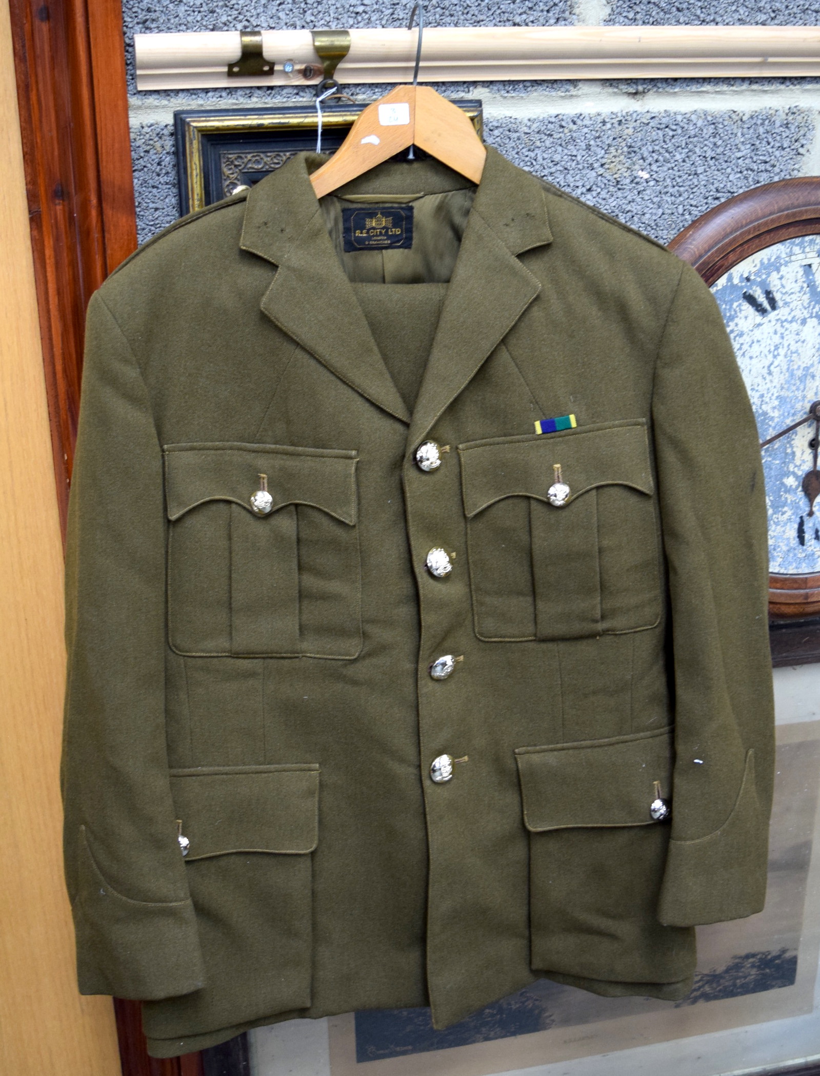 A MILITARY UNIFORM, with silvered buttons. - Image 3 of 4