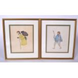 INDIAN SCHOOL (early 20th century) FRAMED PAIR WATERCOLOURS, a tradesman, together with another sim
