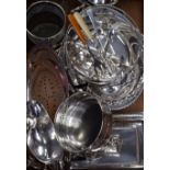 A GROUP OF SILVER PLATED ITEMS, varying form. (qty)