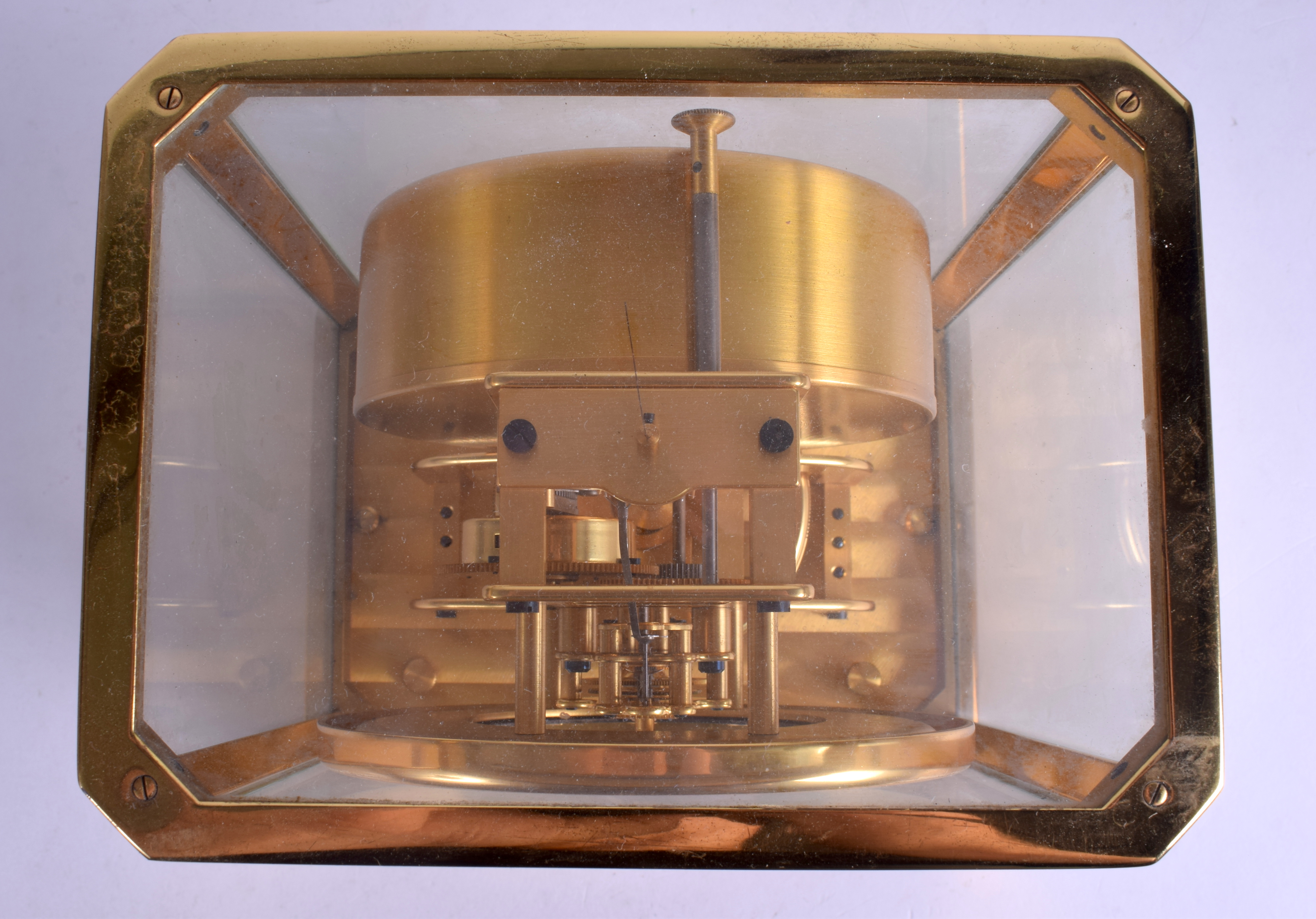 A JAEGER LE COULTER BRASS ATMOS CLOCK No. 18855. 24 cm x 18 cm. - Image 4 of 4