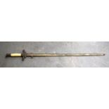 AN ANTIQUE MASONIC SWORD, formed with a bone handle. 76 cm long.