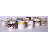 A QUANTITY OF ENGLISH PORCELAIN COFFEE CANS AND TEA CUPS, together with three associated saucers. (