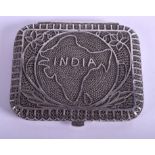 A VINTAGE INDIAN SILVER FILIGREE CIGARETTE CASE. 4.3 oz.