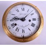 A RARE ANTIQUE GERMAN AUGSBURG GILT METAL STRIKING HORIZONTAL TABLE CLOCK by Schuster, the case dec
