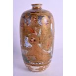 A 19TH CENTURY JAPANESE MEIJI PERIOD SATSUMA IMMORTALS VASE. 14.5 cm high.