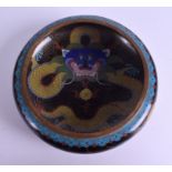 A 19TH CENTURY CHINESE CLOISONNE ENAMEL BOWL Late Qing, decorated with a five claw dragon. 20 cm wi