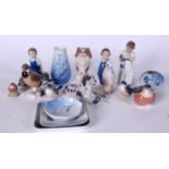 A COLLECTION OF VARIOUS ROYAL COPENHAGEN PORCELAIN FIGURINES, varying form. (qty)