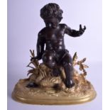 A GOOD EARLY CONTINENTAL BRONZE FIGURE OF A PUTTI Attributed to Francois Duquesnoy (Brussels 1597-1