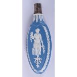 A FINE 19TH CENTURY JASPERWARE SCENT BOTTLE Attributed to Wedgwood. 11.5 cm x 5 cm.