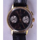 A LOVELY VINTAGE BREITLING BLACK DIAL TOP TIME CHRONOMETER WRISTWATCH. 3.5 cm diameter.