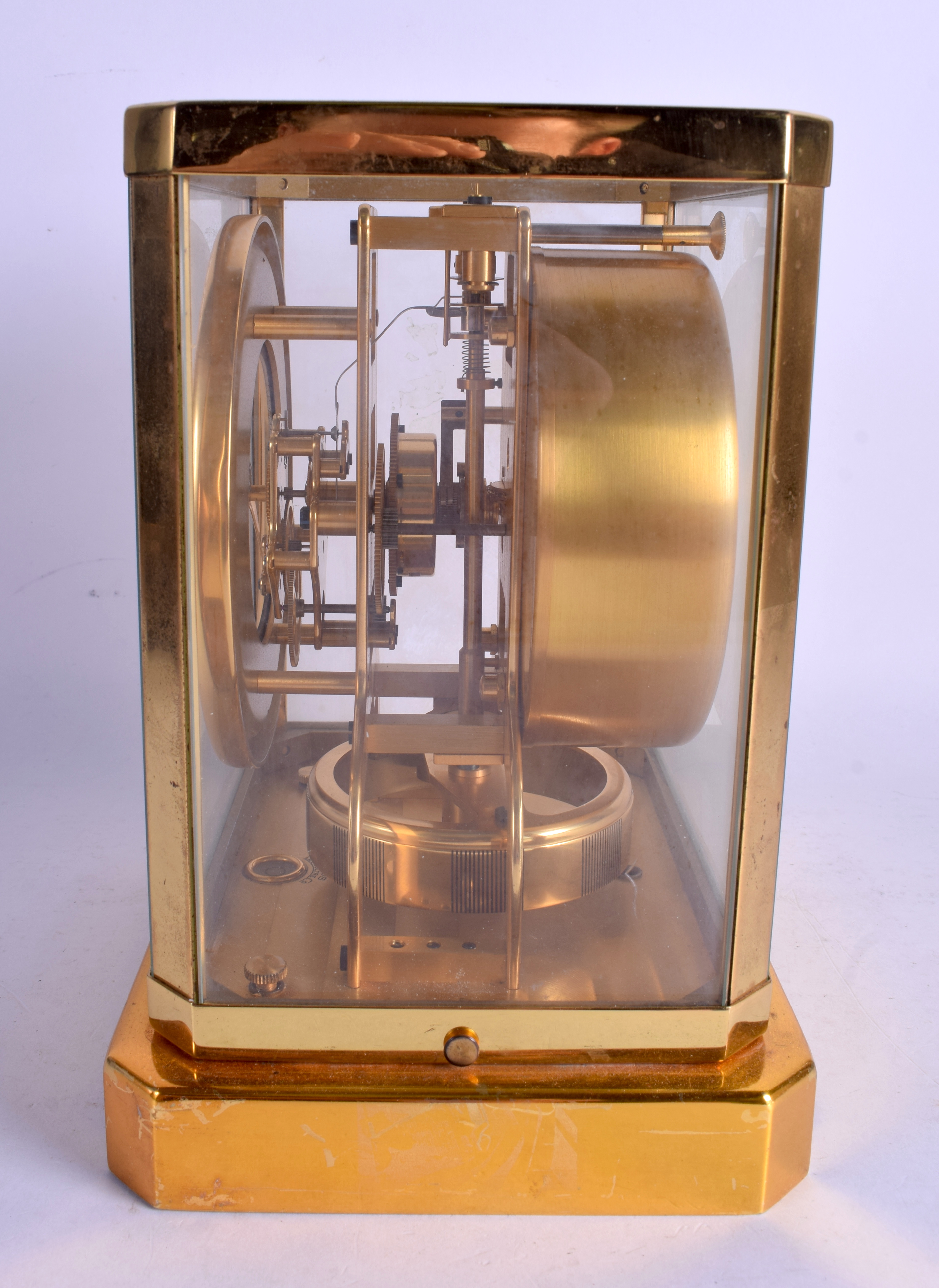 A JAEGER LE COULTER BRASS ATMOS CLOCK No. 18855. 24 cm x 18 cm. - Image 2 of 4