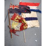 FOUR ANTIQUE FLAGS, France together with three others. (4)