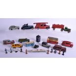 A GOOD COLLECTION OF VINTAGE TIN WIND UP TOYS together with others, including Minic, Pre War Dinky