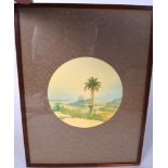 BRAZILllAN SCHOOL (20th century) FRAMED WATERCOLOUR, signed, “Showing Entrance To Pearl Harbour, Bo