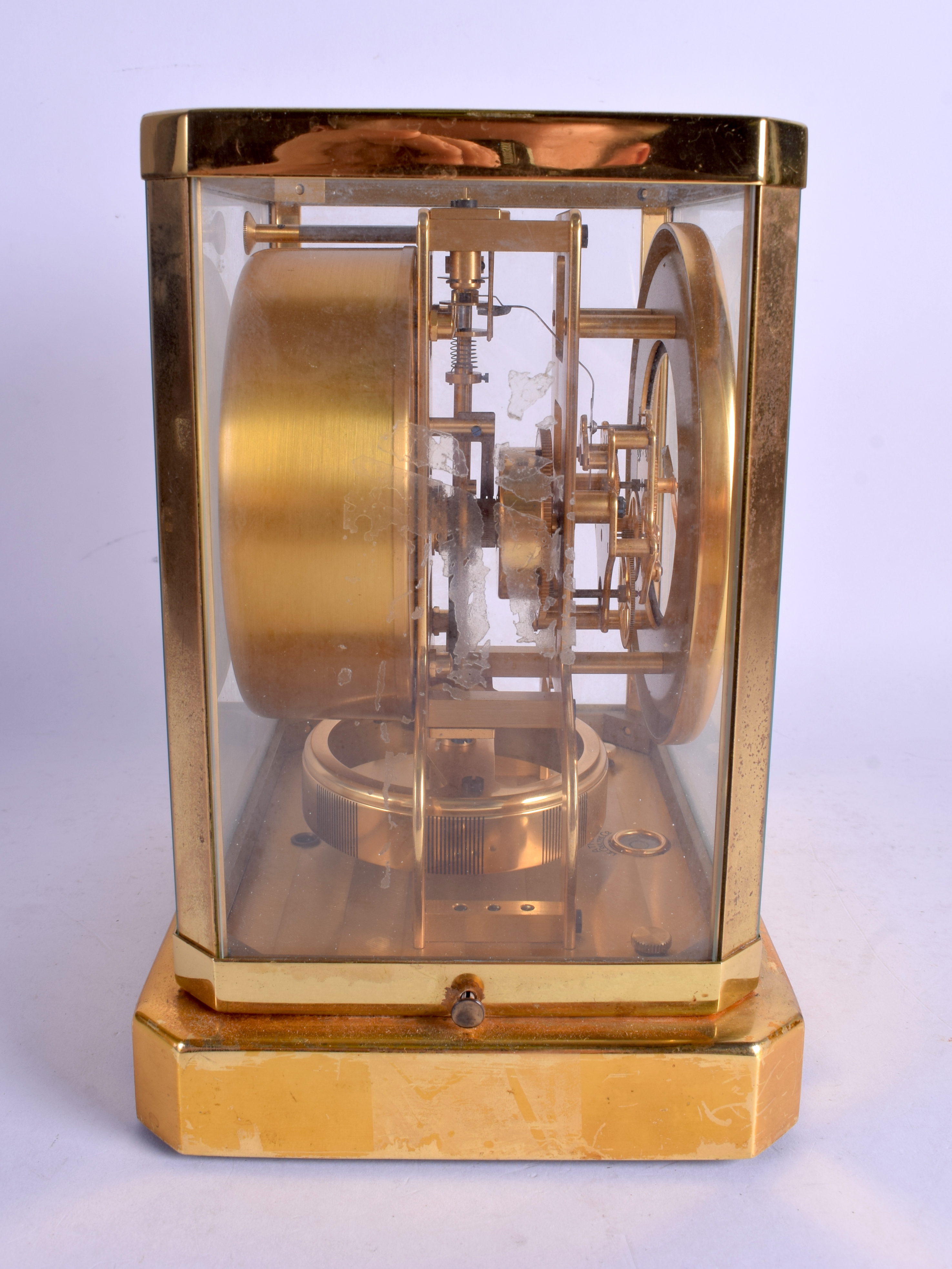 A JAEGER LE COULTER BRASS ATMOS CLOCK No. 18855. 24 cm x 18 cm. - Image 3 of 4