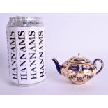 A ROYAL CROWN DERBY MINIATURE IMARI PATTERN 6299 TEAPOT AND COVER C1916. 9.5 cm wide.