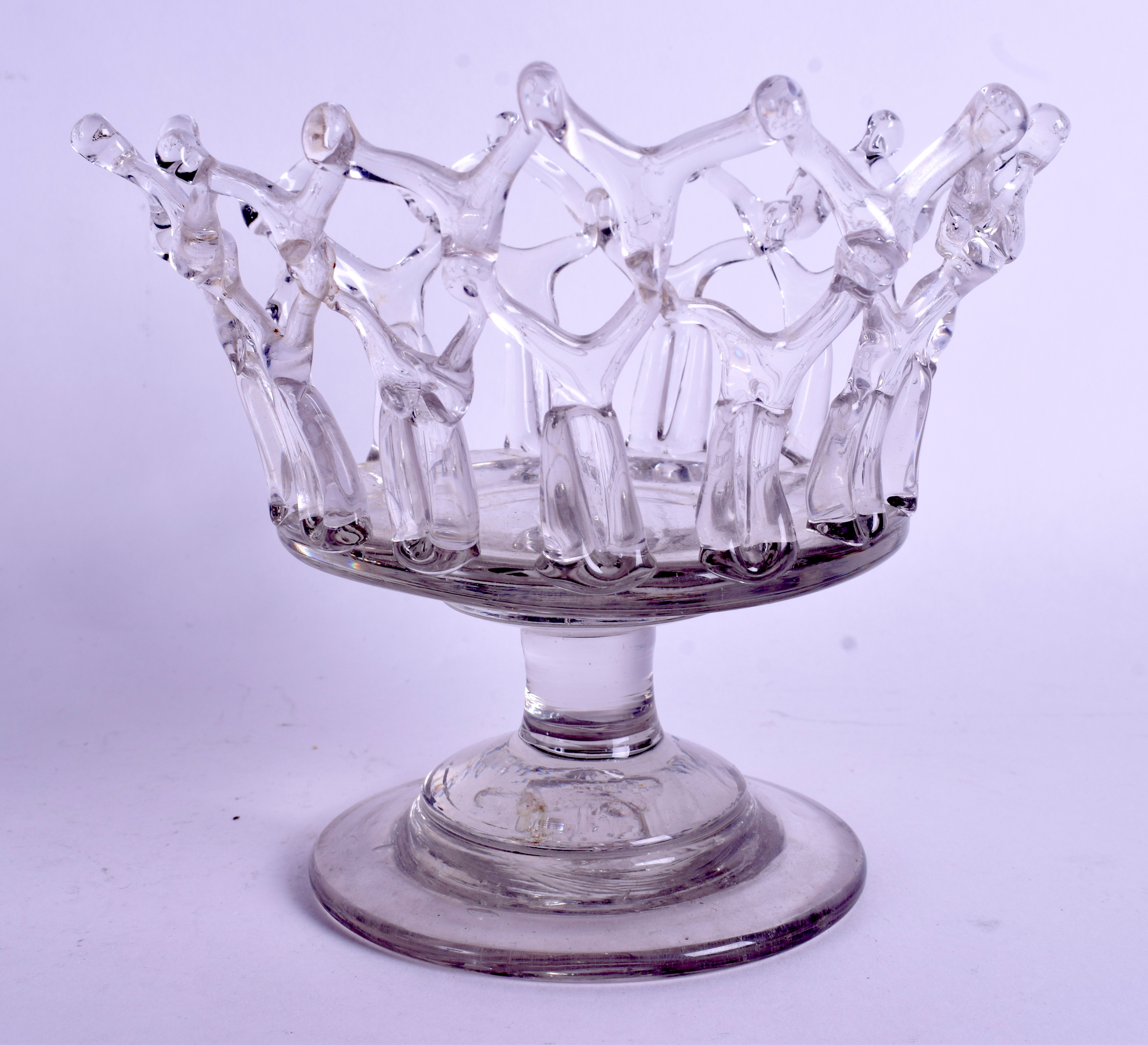 A LATE REGENCY CAGE WORK GLASS CASKET. 13 cm high. - Image 2 of 3