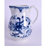 AN 18TH CENTURY WORCESTER SPARROW BEAK JUG painted with the Mansfield pattern. 10.5 cm high.