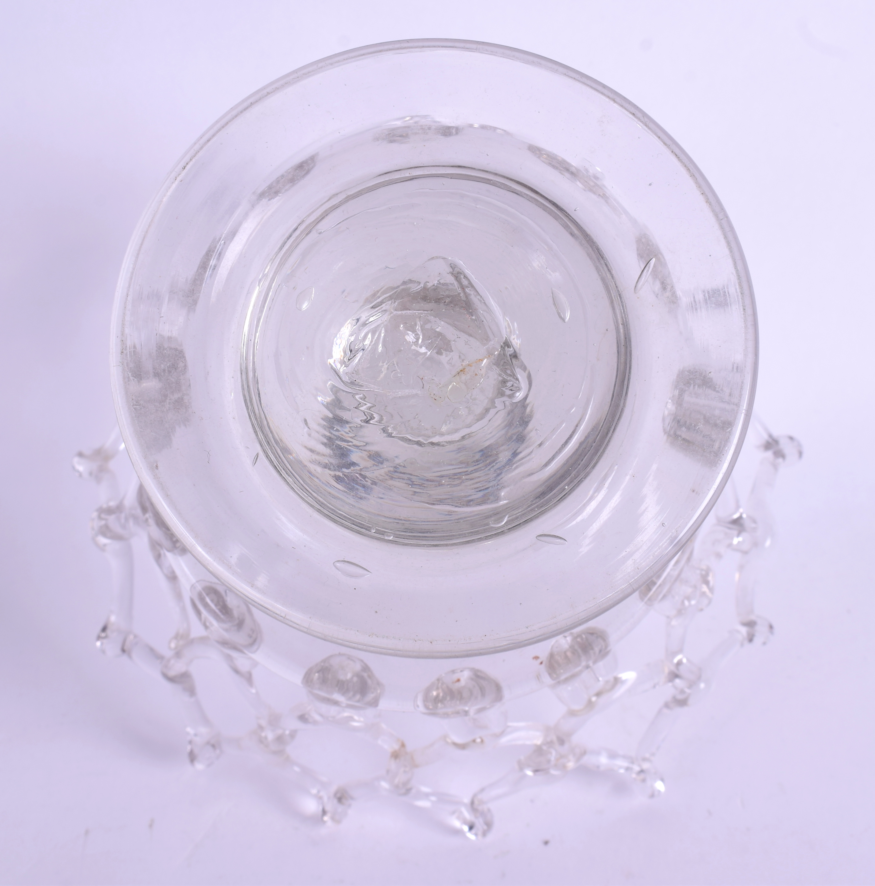 A LATE REGENCY CAGE WORK GLASS CASKET. 13 cm high. - Image 3 of 3