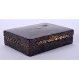 AN EARLY 19TH CENTURY GOLD AND TORTOISESHELL PIQUE WORK SNUFF BOX decorated with foliage. 8 cm x 6