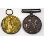 TWO FIRST WORLD WAR MEDALS inscribed 82754 Gnr W Marks RA.