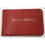 A WWII NOTEBOOK OR AUTOGRAPH BOOK, containing various letters and photographs. 7 cm x 11 cm.
