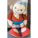 A 1950'S MERRYTHOUGHT STUFFED TOY NODDY, bearing makers tag to foot. 49 cm high.