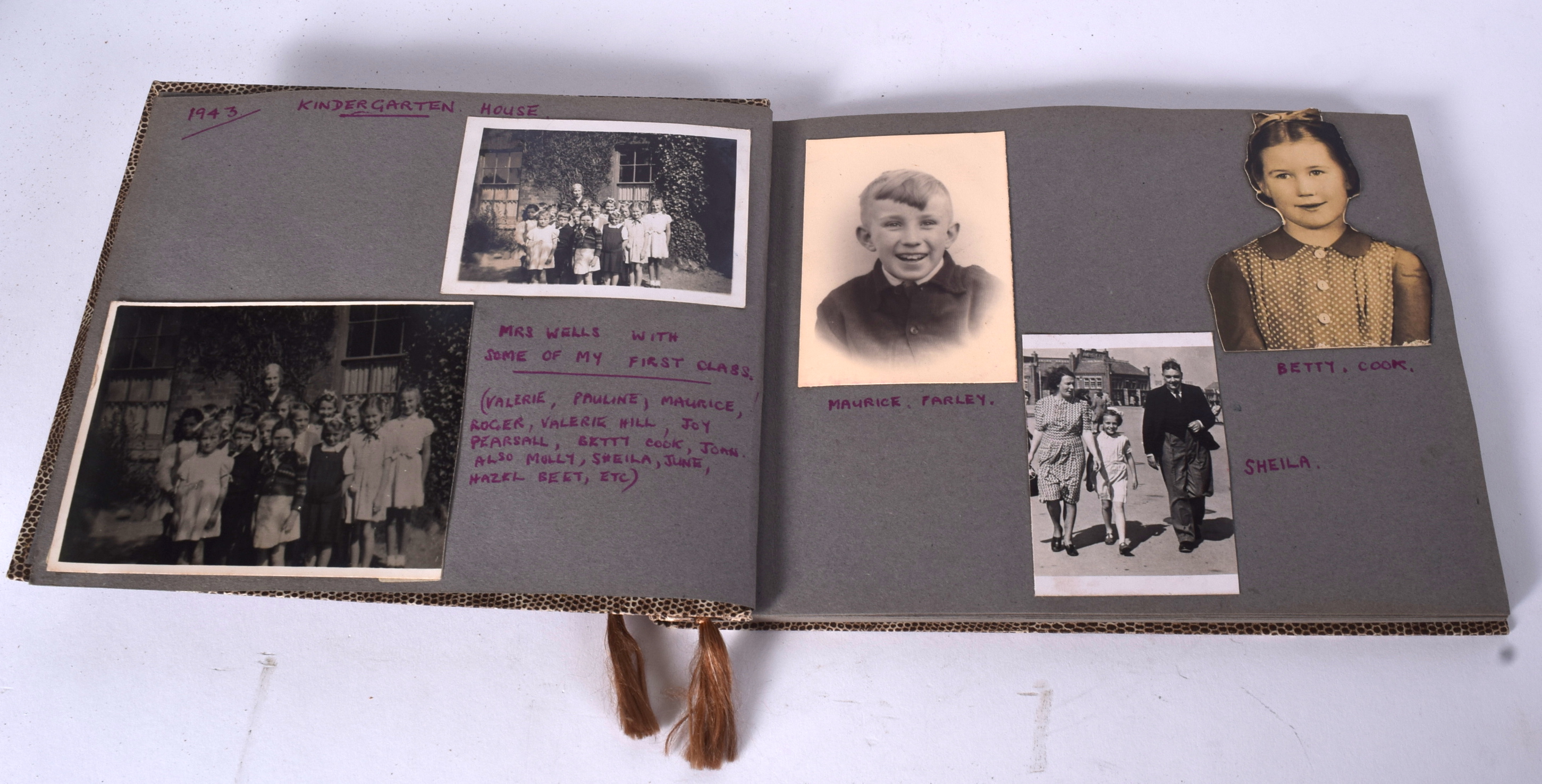 A 1940'S WELSH PHOTOGRAPH ALBUM, mostly containing images of children at play. Album 17.5 cm x 23.5 - Image 3 of 6