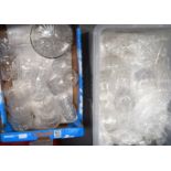 A LARGE QUANTITY OF GLASSWARE, varying style. (2 boxes)