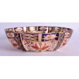 A ROYAL CROWN DERBY IMARI SCALLOPED BOWL. 19 cm wide.