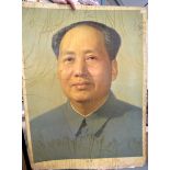A CHINESE CULTURAL REVOLUTION POSTER OF CHAIRMAN MAO, original. 72 cm x 53 cm.