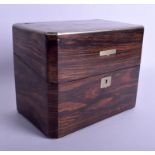 AN ANTIQUE CARVED ROSEWOOD BRASS BOUND CASKET. 20 cm x 17 cm.